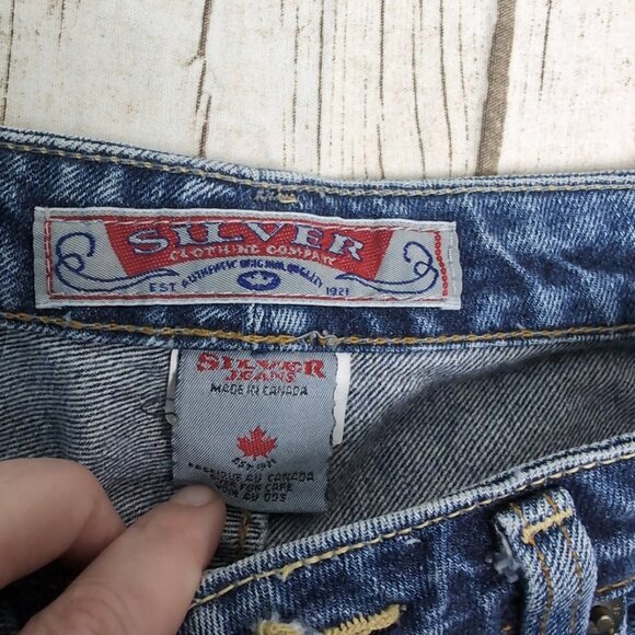Vintage Silver Jeans Size 28 Flare Medium Wash Sample - Picture 8 of 9